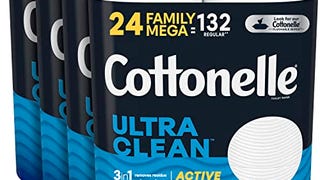 Cottonelle Ultra Clean Toilet Paper with Active CleaningRipples...