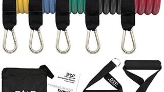 Black Mountain Products Resistance Band Set with Door Anchor,...