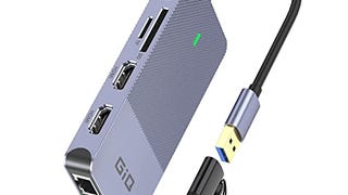 USB Docking Station GIQ USB C hub USB 3.0 to Dual HDMI...