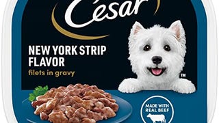 CESAR Adult Soft Wet Dog Food Filets in Gravy, New York...