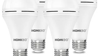 HOMIGO Emergency Rechargeable Light Bulb 4 Pack, 15W 120W...