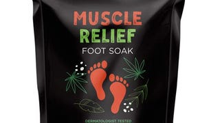 Muscle Relief Foot Soak with Epsom Salt, Made in USA, Soothe...