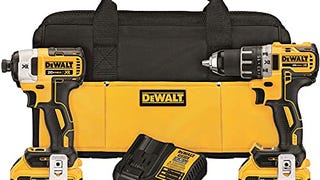 DEWALT 20V Max XR Cordless Drill Combo Kit, Brushless, 2-...
