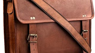 RUSTIC TOWN Leather Messenger Bag for Men Women - Full...