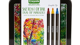 Crayola Sketch & Detail Dual-Tip Markers, Mothers Day Gift,...