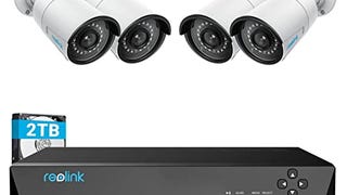 REOLINK 4MP 8CH PoE Security Camera System, 4pcs Wired...
