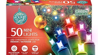 10 Pack - Holiday Spirit Christmas Lights, 50 LED Christmas...
