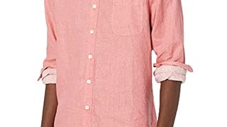 28 Palms Men's Relaxed-Fit Long-Sleeve 100% Linen Shirt,...