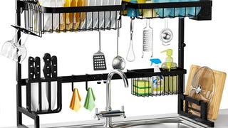 MERRYBOX Over The Sink Dish Drying Rack, 2-Tier Adjustable...