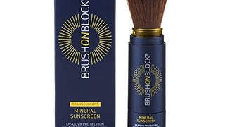 Brush On Block Mineral Sunscreen Powder, Refillable Broad-...