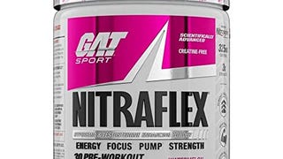 GAT Sport Nitraflex Advanced Pre-Workout Powder, Increases...