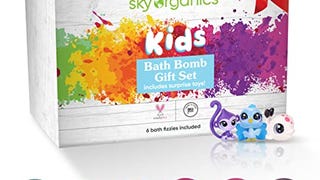 Sky Organics Kids Bath Bomb Gift Set for Body to Soak, Nourish...