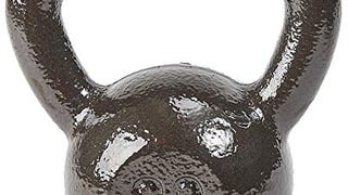 Everyday Essentials All-Purpose Solid Cast Iron Kettlebell,...