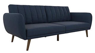 Novogratz Brittany Sofa Futon, Premium Linen Upholstery...