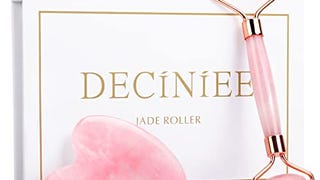 Deciniee Jade Roller and Gua Sha Set - Anti Aging Rose...