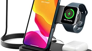Poweroni 3 in 1 Wireless Charger Station for Multiple Devices...