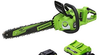 Greenworks 48V 16-inch Brushless Cordless Chainsaw, (2)...