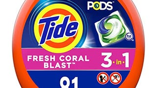 Tide PODS Laundry Detergent Liquid Pacs Tub, Fresh Coral...