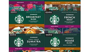 Starbucks K-Cup Coffee Pods—Medium & Dark Roast Variety...