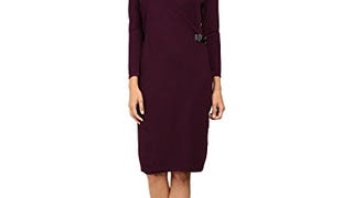 Calvin Klein Women's Long Sleeve Mock Sweater Dress, Aubergine...