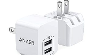 USB Charger, Anker 2-Pack Dual Port 12W Wall Charger with...