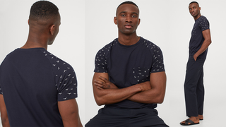 Patterned Muscle Fit T-shirt