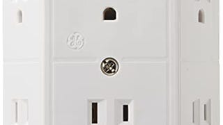 GE 6-Outlet Extender, Grounded Wall Tap, Adapter Spaced...