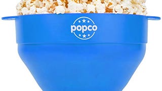The Original Popco Silicone Microwave Popcorn Popper with...