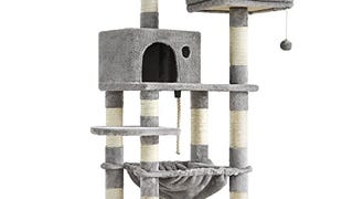 FEANDREA Cat Tree, Cat Tower for Indoor Cats, 56.3-Inch...