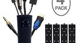 ECOOPRO Cable Management Sleeve, 4Pack 20" Flexible & Durable...