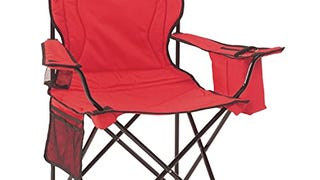 Coleman Portable Quad Camping Chair with Cooler , Red, 37"...