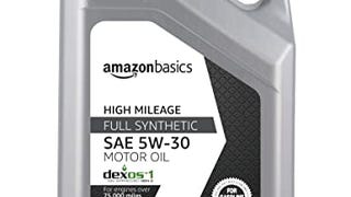 Amazon Basics High Mileage Motor Oil - Full Synthetic - 5W-...