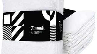Zeppoli Flour Sack Towels -12-Pack - 28" x 28" 100% Cotton...