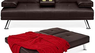 Best Choice Products Faux Leather Upholstered Modern Convertible...