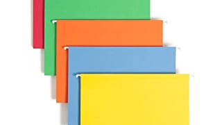 Smead Colored Hanging File Folder with Tab, 1/5-Cut Adjustable...