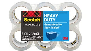 Scotch Heavy Duty Packaging Tape, 1.88" x 54.6 yd, Designed...