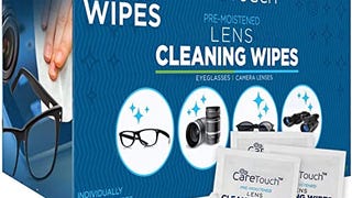 Care Touch Lens Wipes for Eyeglasses | Individually Wrapped...