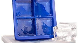 Eparé Blue Clear Ice Cube Maker - Premium Silicone Ice...