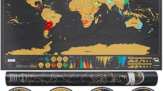 Luckies of London | Scratch Off World Map Deluxe | Travel...