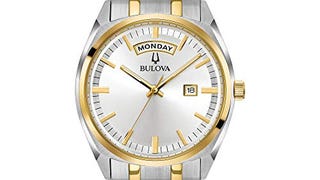 Bulova Men's Two-Tone Stainless Steel with 3-hand Day and...