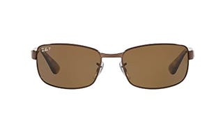 Ray-Ban RB3478 Rectangular Sunglasses, Brown Frame/Brown...