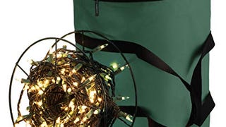 ZOBER Premium Christmas Light Storage Bag - with 3 Metal...