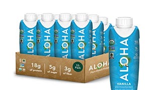 ALOHA Organic Plant Based Vanilla Protein Shake with MCT...