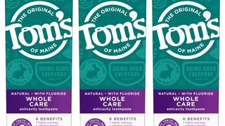 Tom's of Maine Whole Care Natural Toothpaste With Fluoride,...