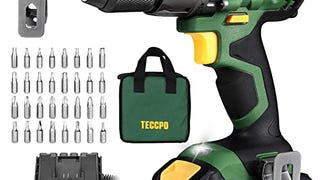 TECCPO Power Drill, Cordless Drill with Battery and Charger(...