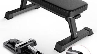 Finer Form Gym Quality Foldable Flat Bench forMulti-Purpose...