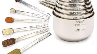 Simply Gourmet Measuring Cups and Spoons Set of 12 Stainless...