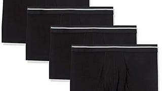 Goodthreads Men's 4-Pack Tag-Free Trunk Underwear, Black,...