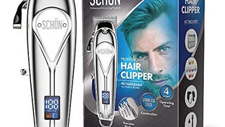 SCHON Cordless Rechargeable Hair Clippers and Trimmer - Solid...
