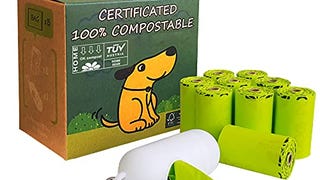 Moonygreen Dog Poop Bag with Dispenser, Compostable Vegetable-...